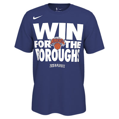 New York Knicks Playoff Mantra 2025 Men's Nike NBA T-Shirt